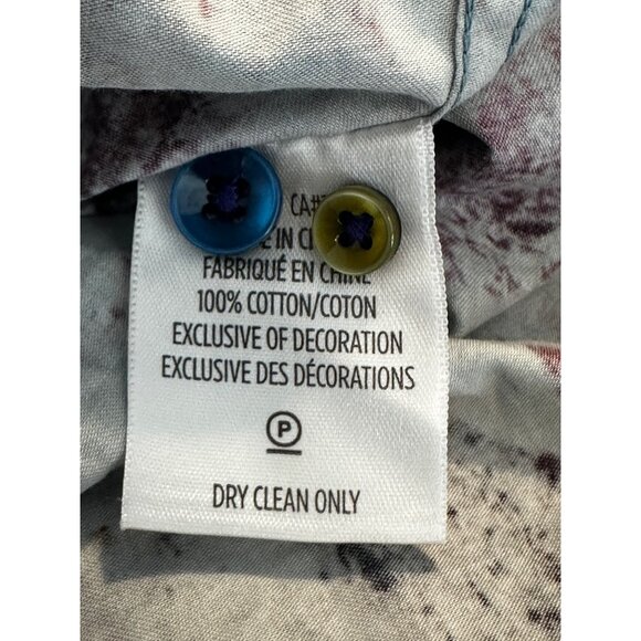 Robert Graham Men's Classic Fit Flip Cuff Button-Down Shirt 3XL Batik Cotton - Picture 8 of 16